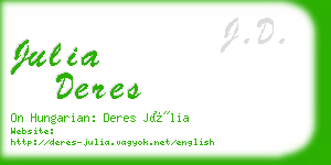 julia deres business card